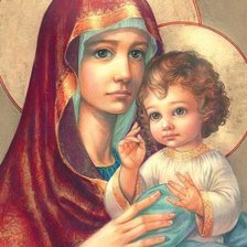 Схема вышивки «Madonna z dzieciątkiem 3»