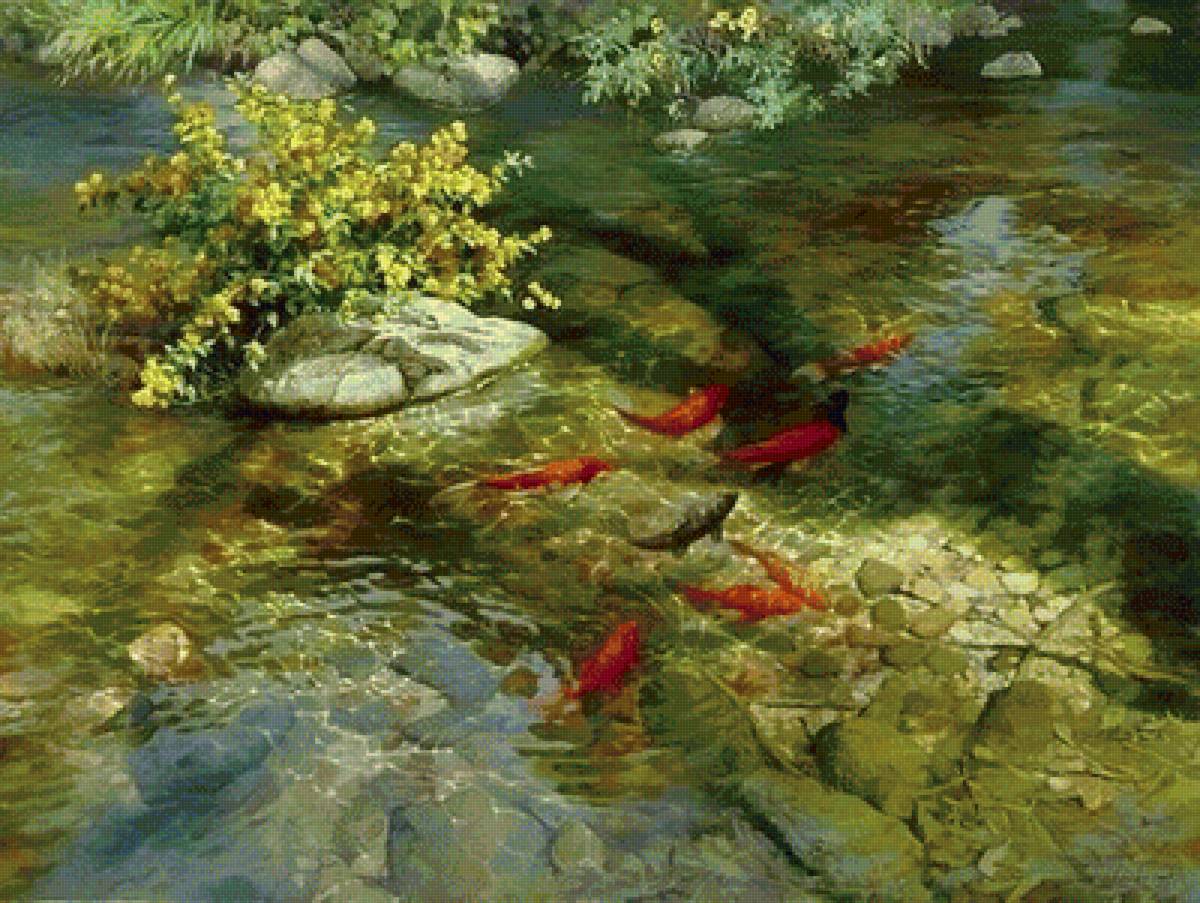 Красные рыбы - предпросмотр