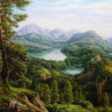 Схема вышивки «Горы»