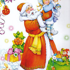 Схема вышивки «дед мороз»