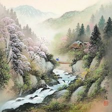 Схема вышивки «в горах»