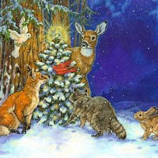 Схема вышивки «Новогодняя ночь»