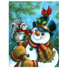 Схема вышивки «Снеговик»