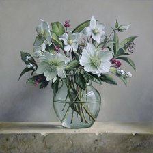 Схема вышивки «Белые цветы»