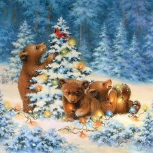 Схема вышивки «Новогодняя ночь»