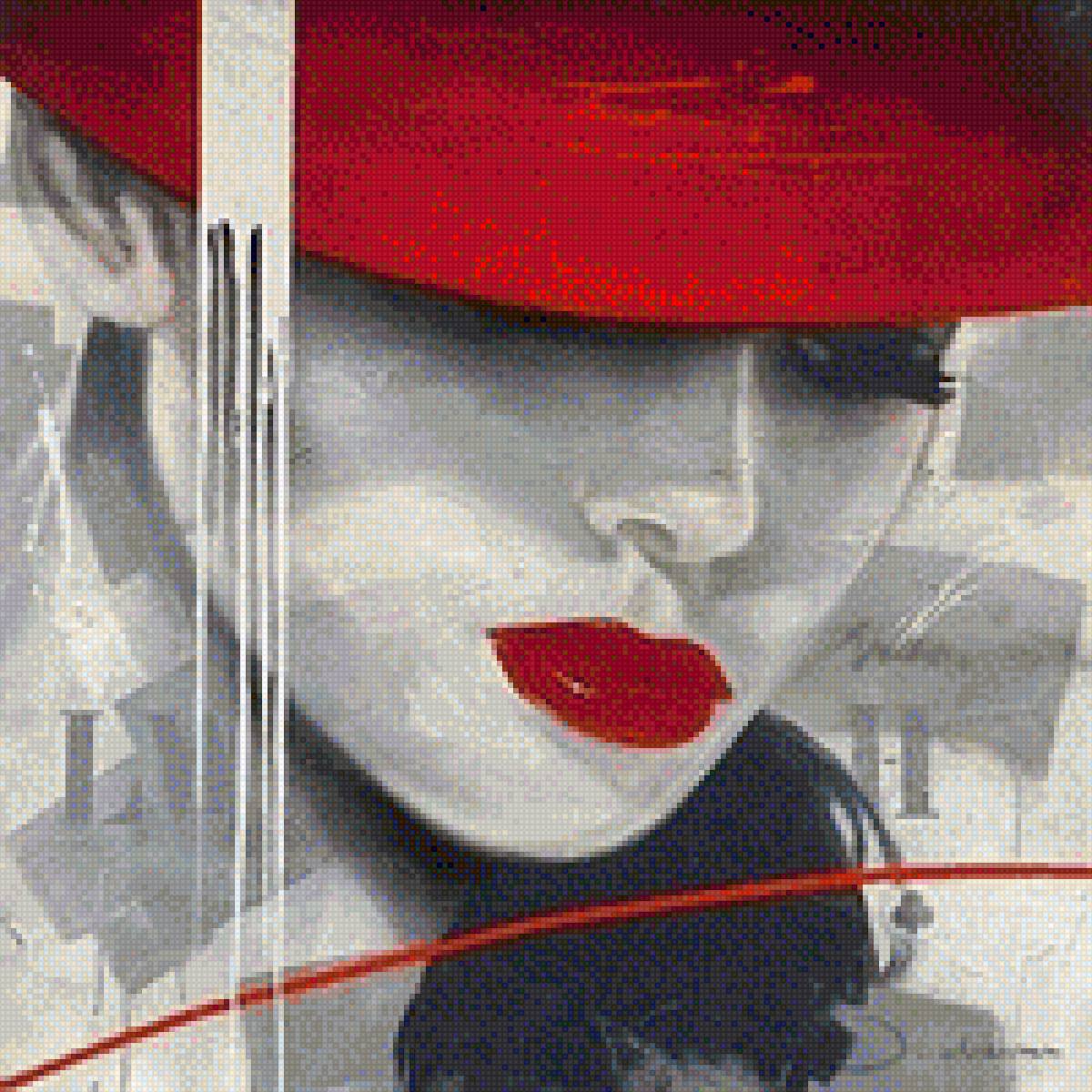 Mulher Vermelho - quadros - предпросмотр