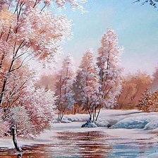 Схема вышивки «piękna zima»