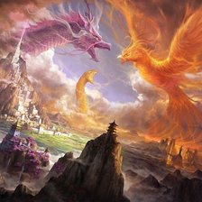 Схема вышивки «Битва титанов»