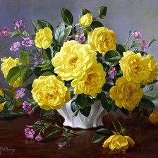 Схема вышивки «Желтые розы»