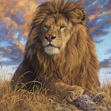 Схема вышивки «Лев»