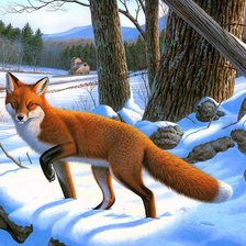 Схема вышивки «Лиса»