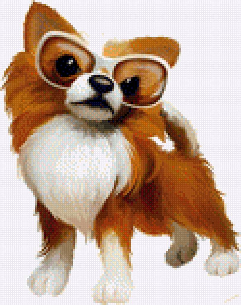 собака в очках - собака, мини, новый год - предпросмотр