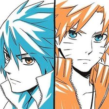 Схема вышивки «Саске и Наруто»