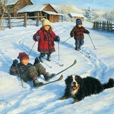 Схема вышивки «зима»