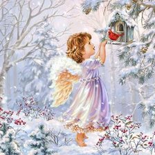 Схема вышивки «ангел»