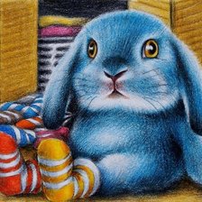 Схема вышивки «зайчишка»