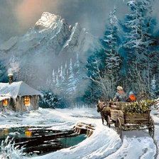 по зимней дороге