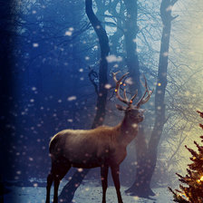 Схема вышивки «Триптих олень 1»