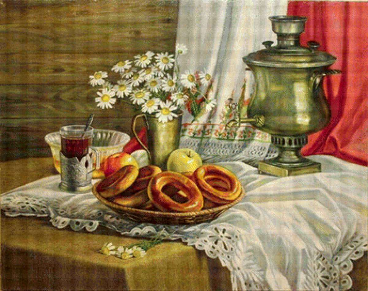 Чай из самовара. - предпросмотр