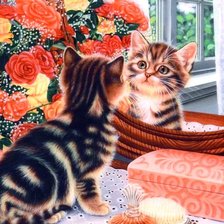 Схема вышивки «Кто там?»