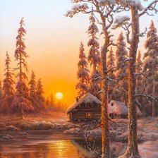 Схема вышивки «Закат»