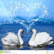 Схема вышивки «лебеди»