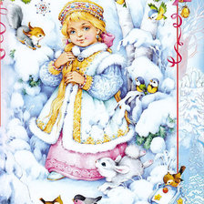 Схема вышивки «снегурочка»