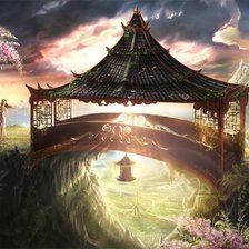 Схема вышивки «фентази пейзаж»