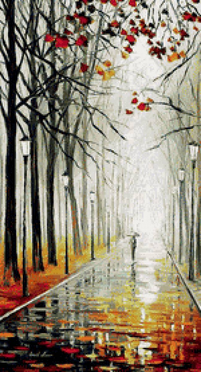 Афремов. Осенняя аллея - предпросмотр