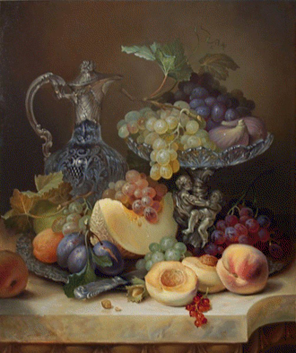 Натюрморт с кувшином. - фрукты, натюрморт - предпросмотр