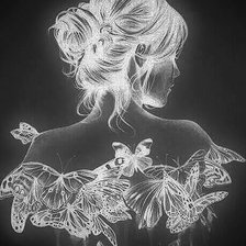 Схема вышивки «девушка»