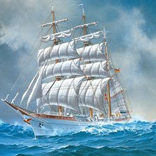 Схема вышивки «Парусник»