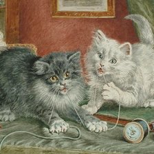 Схема вышивки «Котята»