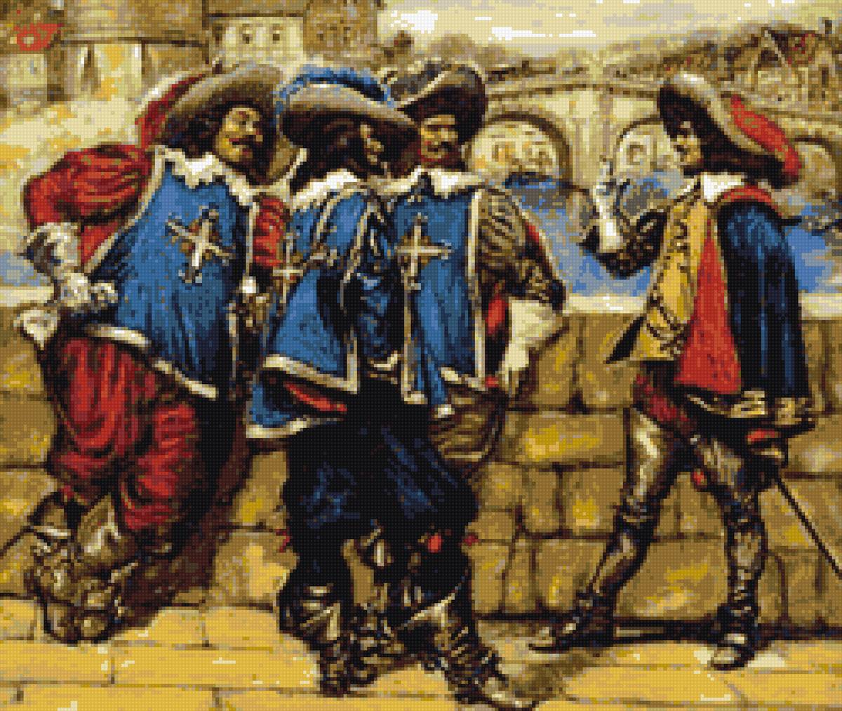 мушкетеры - париж, друзья - предпросмотр