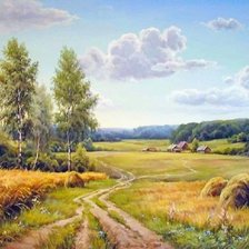 Схема вышивки «Дорога в поле»