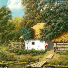 Схема вышивки «хата»