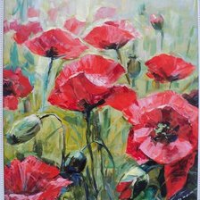 Схема вышивки «маки»