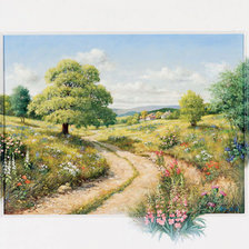 Схема вышивки «пейзаж»