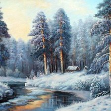 Схема вышивки «зима»