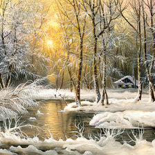 Схема вышивки «лес»