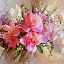 Схема вышивки «Пионы»