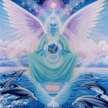 Схема вышивки «дельфины»