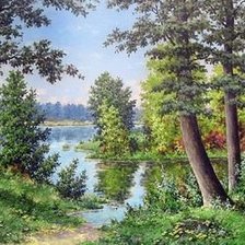 Схема вышивки «летний пейзаж»