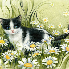 Схема вышивки «в ромашках»