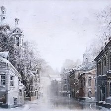 Схема вышивки «город»