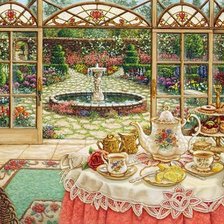 Схема вышивки «Утренний чай»