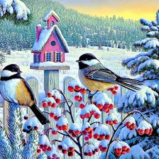 Схема вышивки «Серия "Зима пришла"»