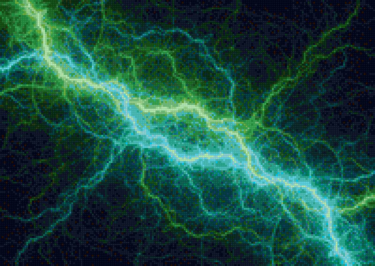 фон молнии - зеленый-голубой-фон-молнии-мощность-плазмы - предпросмотр