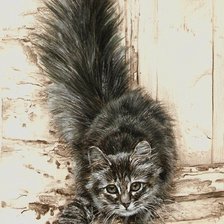 Схема вышивки «Котенок»