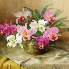 Схема вышивки «Букет орхидей»